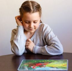 Деревянный пазл Маша и медведь