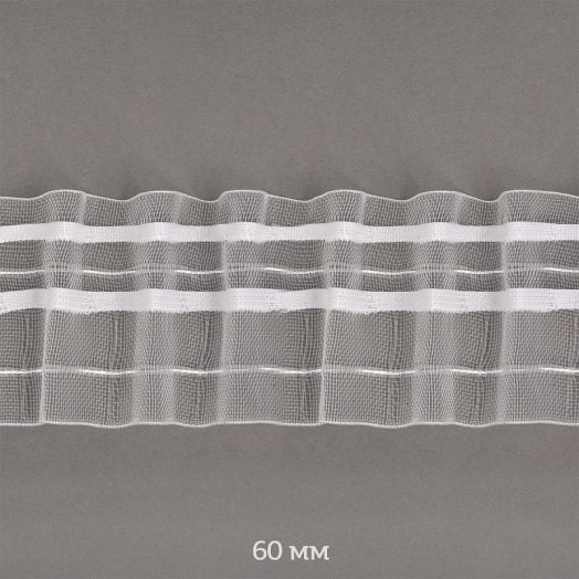 Лента шторная TBY 60 мм сборка универсальная  цвет прозрачный (TBY606-0)