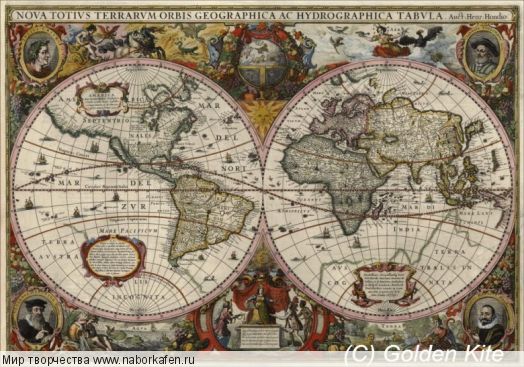 Набор для вышивания крестом "1663 Nova Totius Terrarum Orbis Geographica"