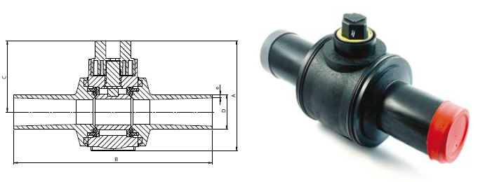 Шаровый кран ПЭ FOX FITTINGS