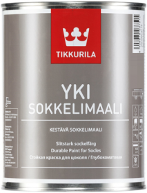 Краска Фасадная Tikkurila Yki 9л для Цоколя Щелочностойкая / Тиккурила Юки