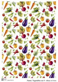 Декупажная карта Base of art, 20*30 см, Vegetables set 4