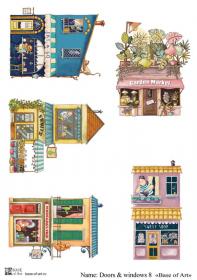 Декупажная карта Base of art, 20*30 см, Doors & windows 8