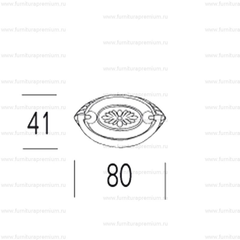 Мебельная ручка-серьга Salice Paolo Man 442