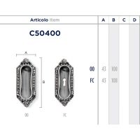 Ручка Enrico Cassina C50400 FC для раздвижных дверей схема