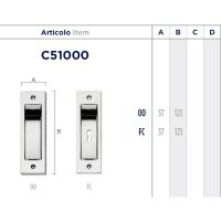 Ручка Enrico Cassina C51000 для раздвижных дверей схема