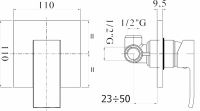 Смеситель для душа Paffoni Elle EL010 схема 3