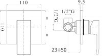 Смеситель для душа Paffoni Elle EL010 схема 4