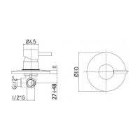 Смеситель для душа Paffoni Light LIG011 схема 4