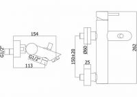 Смеситель однорычажный для ванны Paffoni Light LIG022 схема 6