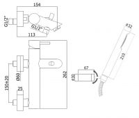 Смеситель для ванны Paffoni Light LIG023 схема 8