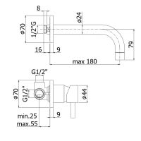 Смеситель для раковины Paffoni Stick SK006CR70 Хром схема 2