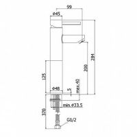 Смеситель для раковины Paffoni Stick SK071HCR120 Хром схема 2