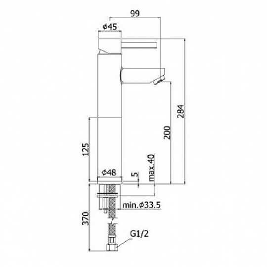 Смеситель для раковины Paffoni Stick SK071HCR120 Хром ФОТО