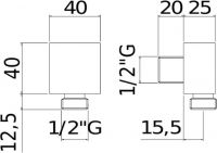 Шланговое подключение Paffoni Level ZACC238 схема 3