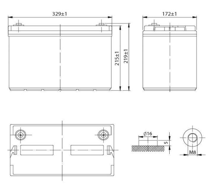 Аккумулятор герметичный VRLA свинцово-кислотный DELTA DT 12100