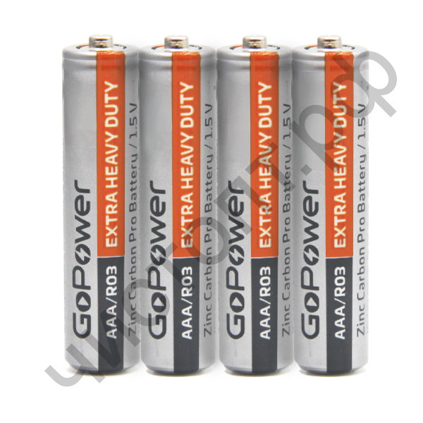 GoPower R03 AAA Shrink 4 Heavy Duty 1.5V (60)