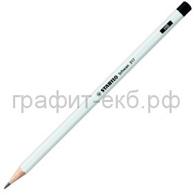 Карандаш ч/г Stabilo Schwan 317 HB белый 317/HB-52