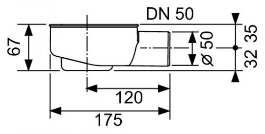 Сифон Tece Drainline DN50 0,7 л/с 650000 горизонтальный без погружного стакана ФОТО