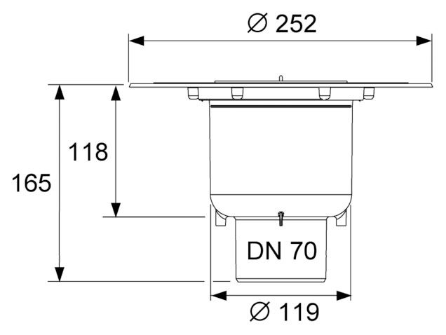 Сифон для душевого трапа TECE TeceDrainpoint S DN 70 3603600 вертикальный без декоративной решетки ФОТО