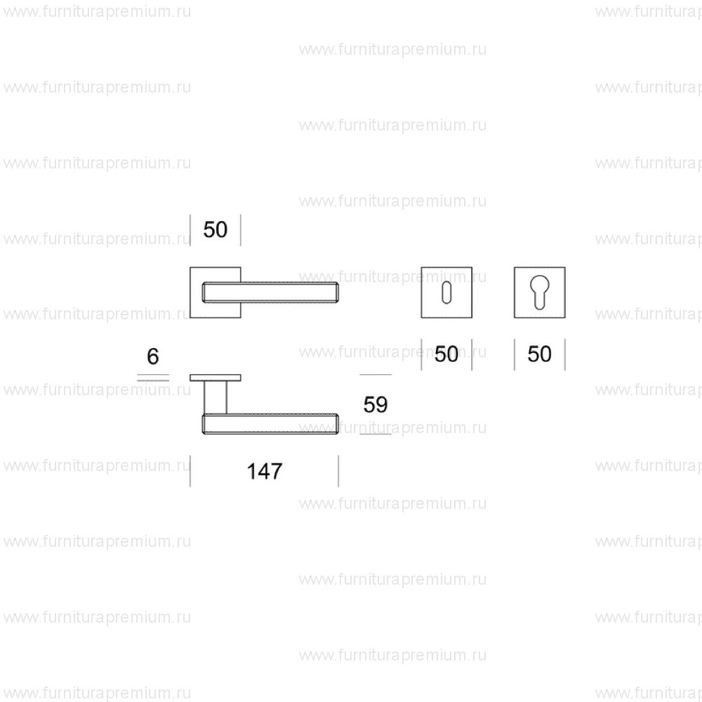 Ручка Salice Paolo Shiny R6 6085