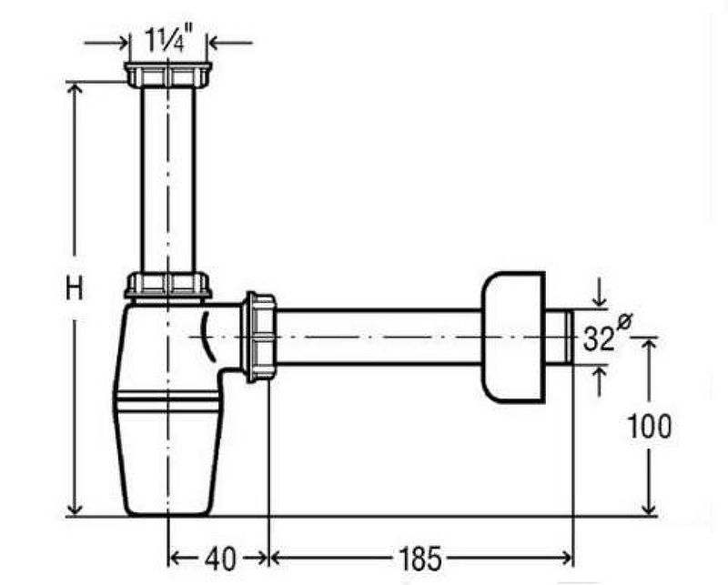 Сифон для раковины Viega 108694 схема 2