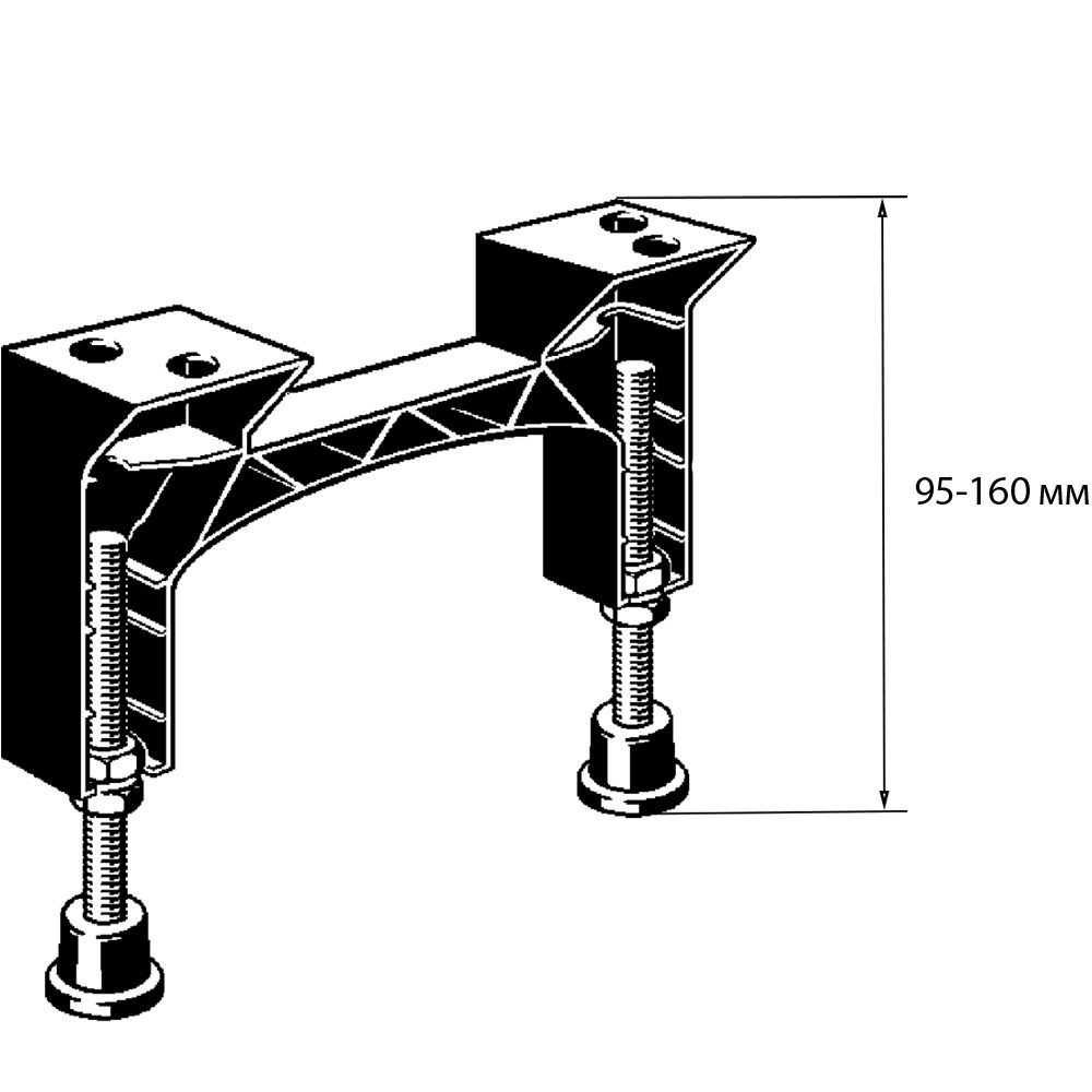 Ножки для душевого лотка Viega 4982.90 737559 Черные схема 3