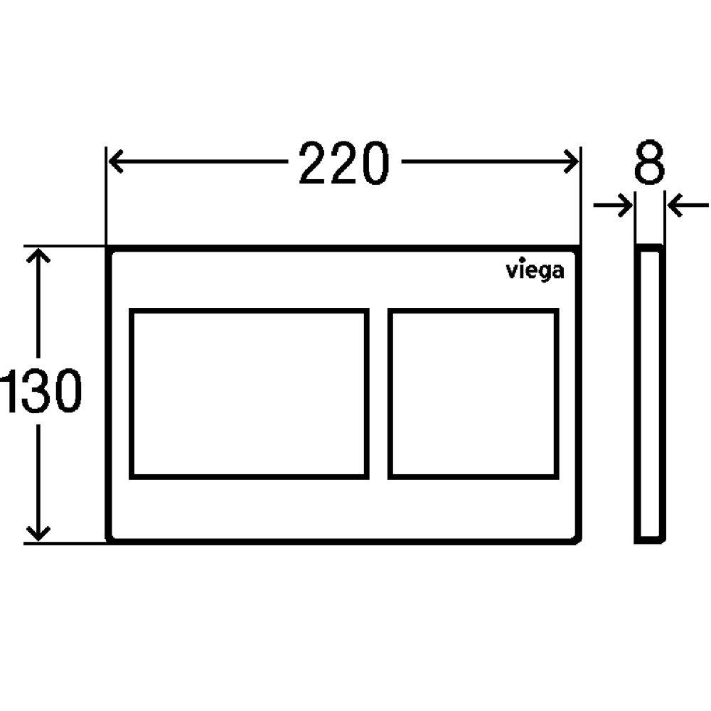 Клавиша смыва Viega Prevista Visign for Style 8611.1 7732 схема 5