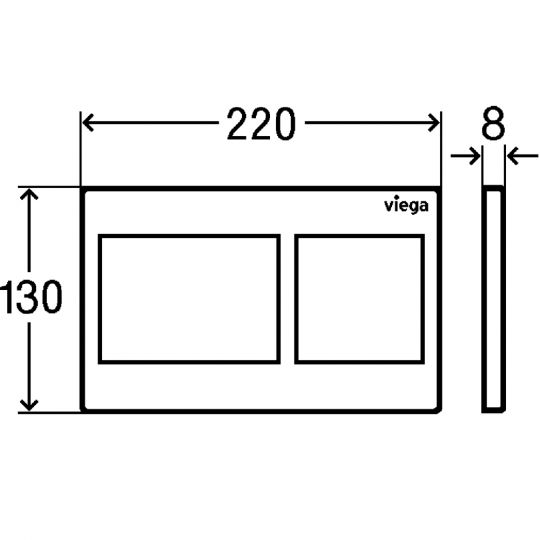 Клавиша смыва Viega Prevista Visign for Style 8611.1 7732 схема 5