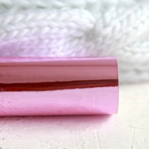 Экокожа для кукольных ботиночек - Зеркальный сиренево-розовый 30х20