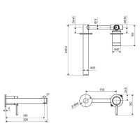 Смеситель для раковины Excellent Pi Arex AREX.1214 схема 2