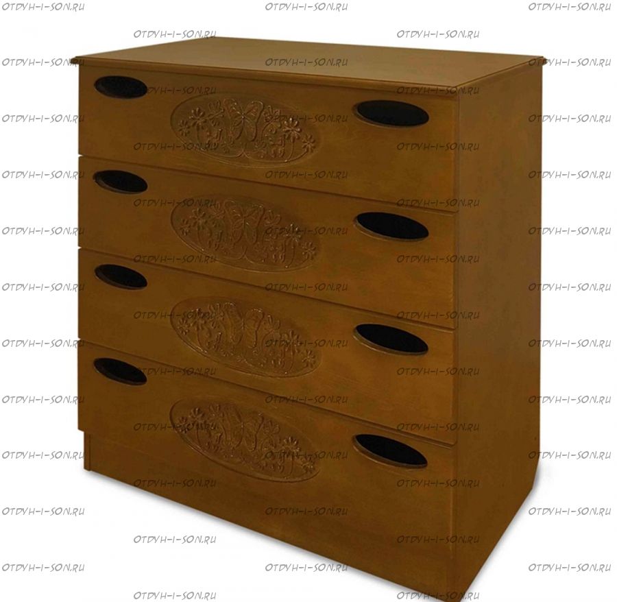 Комод Флоренция с резьбой (ВМК Шале) (100х45х90)