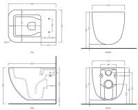 Подвесной унитаз безободковый Cielo Shui Comfort SHCOVSK схема 1