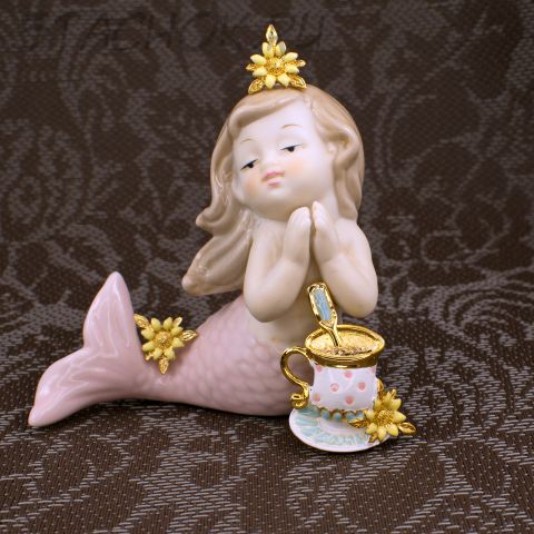 Брошь и серьги "Чаепитие" (Danecraft США)