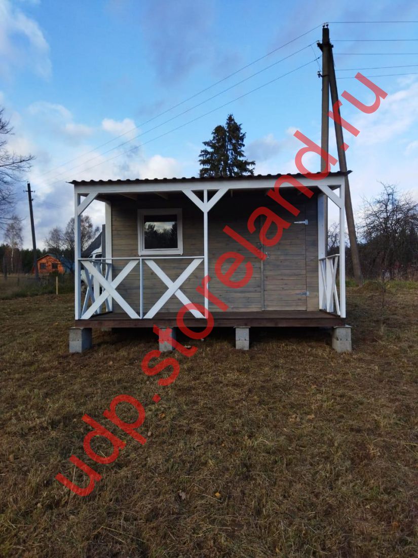 Хозблок 4,0*2,0 м с террасой 4,0*1,5 м.