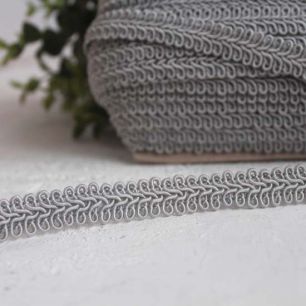 Тесьма ажурная декоративная, Серебристая, 1,4 см