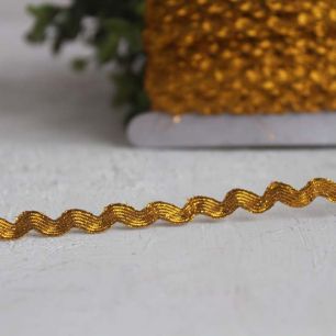 Тесьма декоративная - Вьюнок, тёмное золото, 0,5 см.