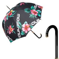 Зонт-трость Moschino 8923-63autoa Hibiscus Black