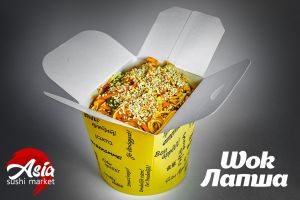 WOK Удон с лососем 500г