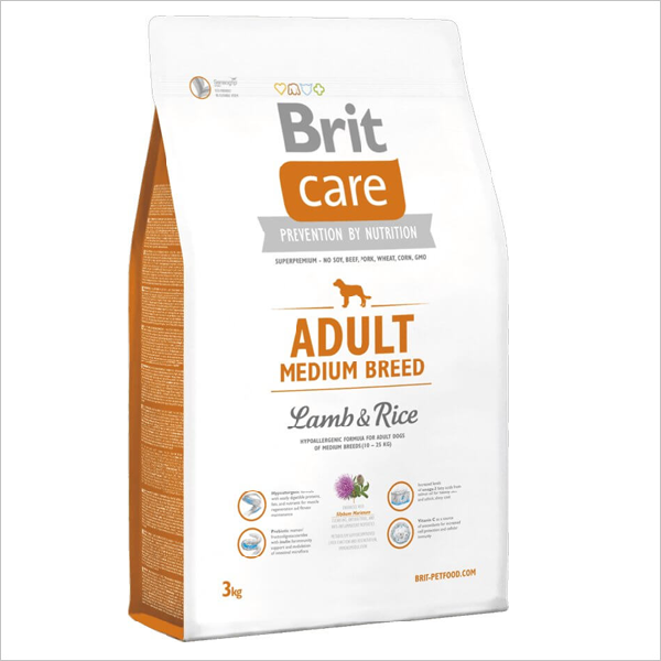 Сухой корм для собак средних пород Brit Care Medium Lamb беззерновой с ягненком