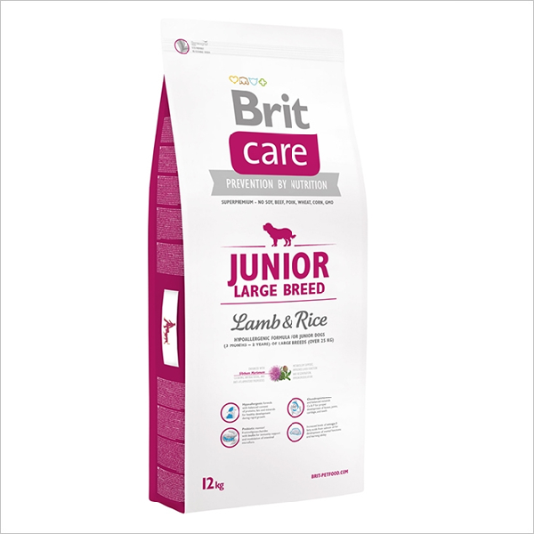 Сухой корм для щенков крупных пород Brit Care Junior Large Lamb с ягненком