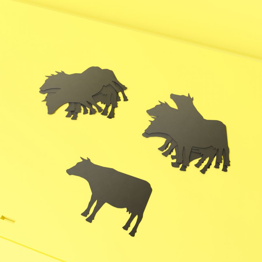 Меловой ценник фигурный (корова)