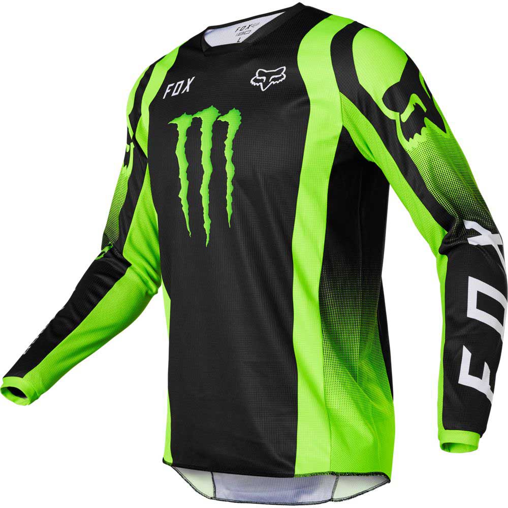 Fox 180 Monster Black (2022) джерси для мотокросса