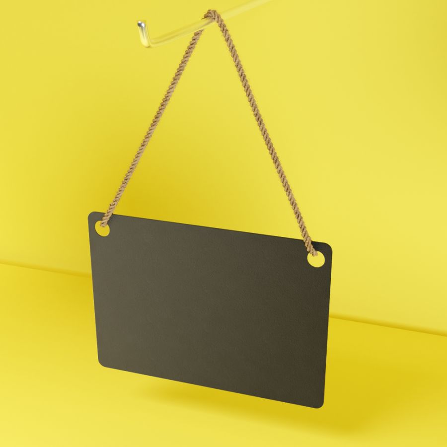 Меловой ценник подвесной