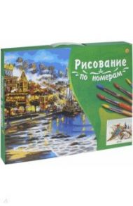 Холст для рисования по номерам "Павлины в цветах" (30х40 см) (Х-6130)