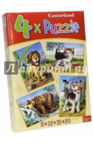 Puzzle-8*12*15*20 "Звери" (4 в 1) (В-04041)