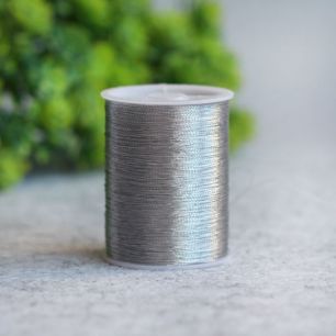 Нитки Люрекс - серебряные, 100м