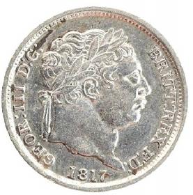 1 шиллинг 1817 Великобритания UNC Георг III