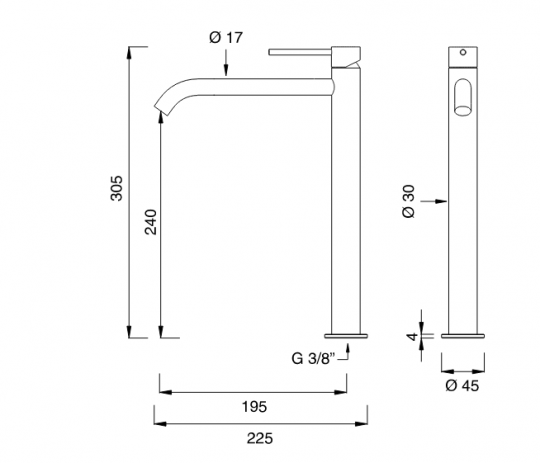 Однорычажный смеситель для раковины Cea Design GASTONE GAS 03 ФОТО