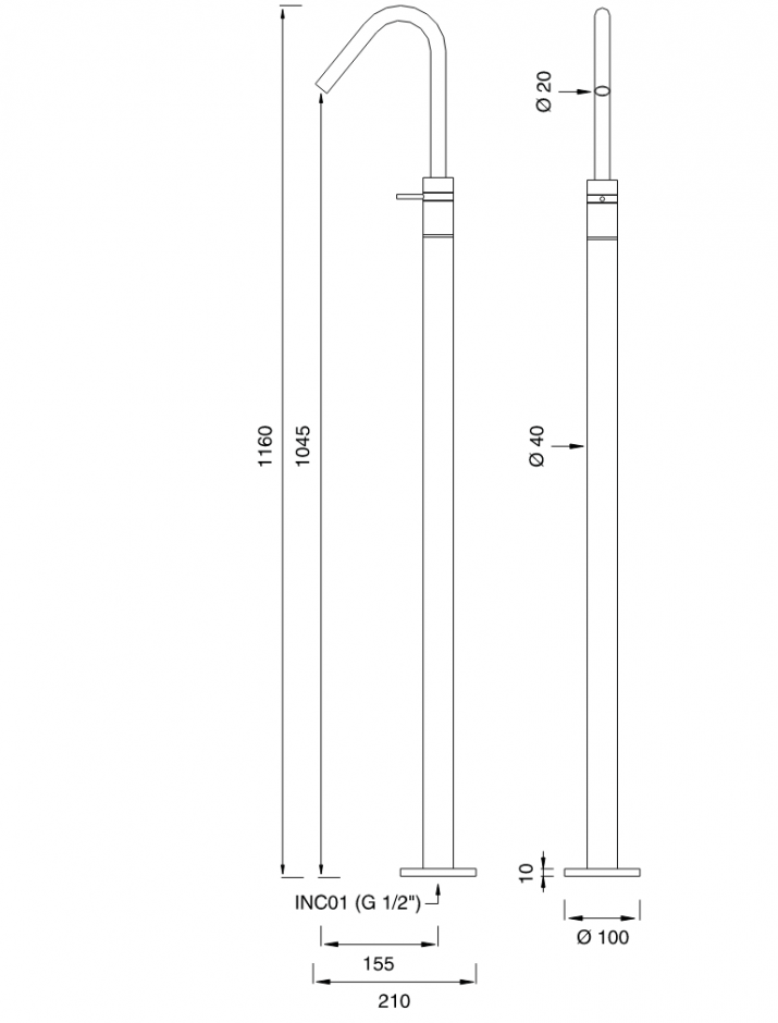 Прогрессивный смеситель для раковины Cea Design GRADI GRA 12 ФОТО